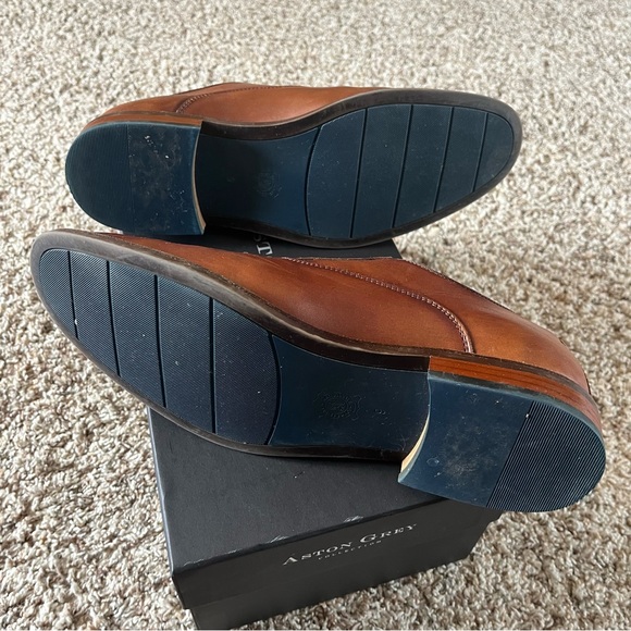 Aston Grey Men’s Leu Cognac Oxford Dress Shoes - Picture 10 of 11